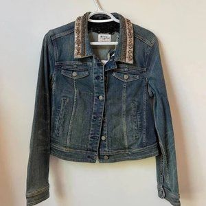 Holding Horses Embroidered Anthropologie Denim Jacket (Size S)